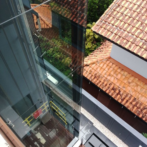 Glass Lift Shaft and Casement Window